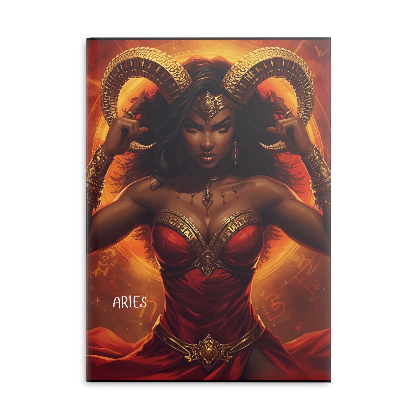 Aries Mythical Hardcover Notebook, Aries Journal, Gift for Astrology Lovers, Unique Writing Journal, Zodiac Planner, Inspiring Notebooks