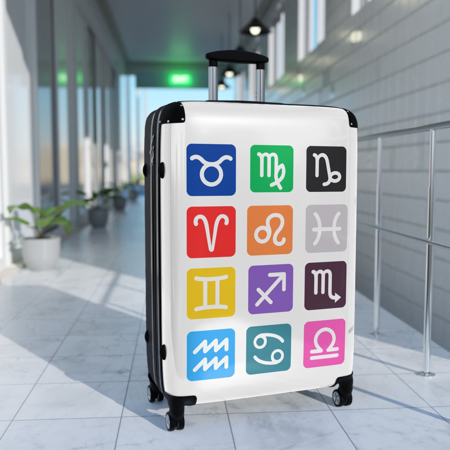 Zodiac Sign Suitcase, Astrology Travel Luggage, Personalized Carry-On, Perfect Gift for Travelers, Horoscope Lovers, Unique Baggage