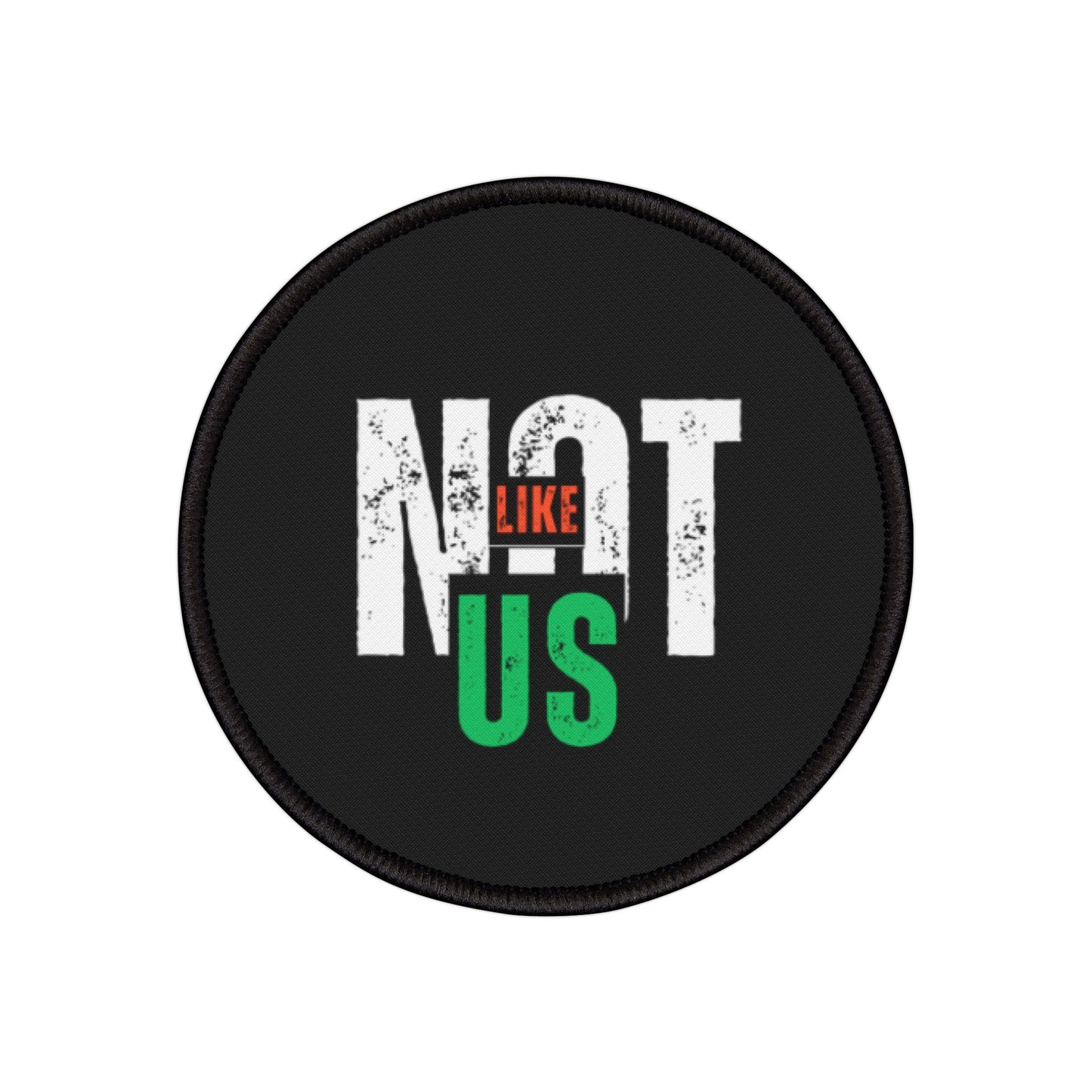 Cool Iron-On Patches - "NOT LIKE US" Design - Trendy, Fashionable Embellishments for Jackets and Bags