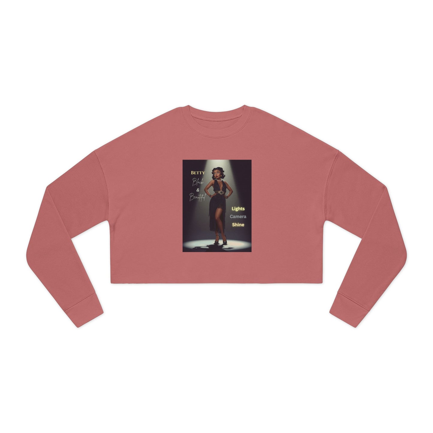 Chic Women's Cropped Sweatshirt Black Betty Boop, Trendy Winter Apparel, Perfect Gift for Her, Fashion Statement