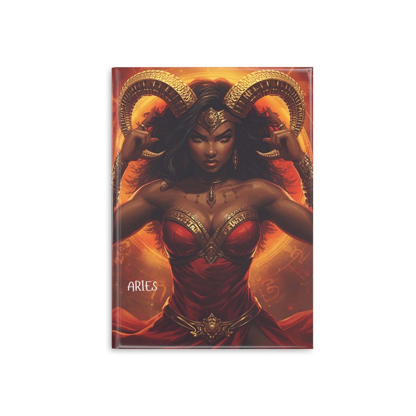 Aries Mythical Hardcover Notebook, Aries Journal, Gift for Astrology Lovers, Unique Writing Journal, Zodiac Planner, Inspiring Notebooks