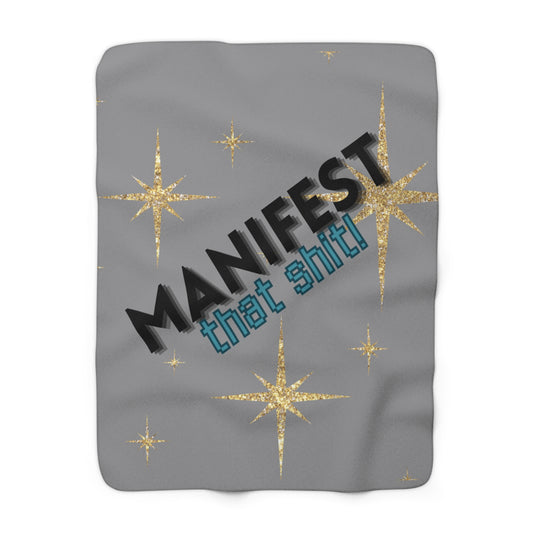 Manifest Sherpa Fleece Blanket