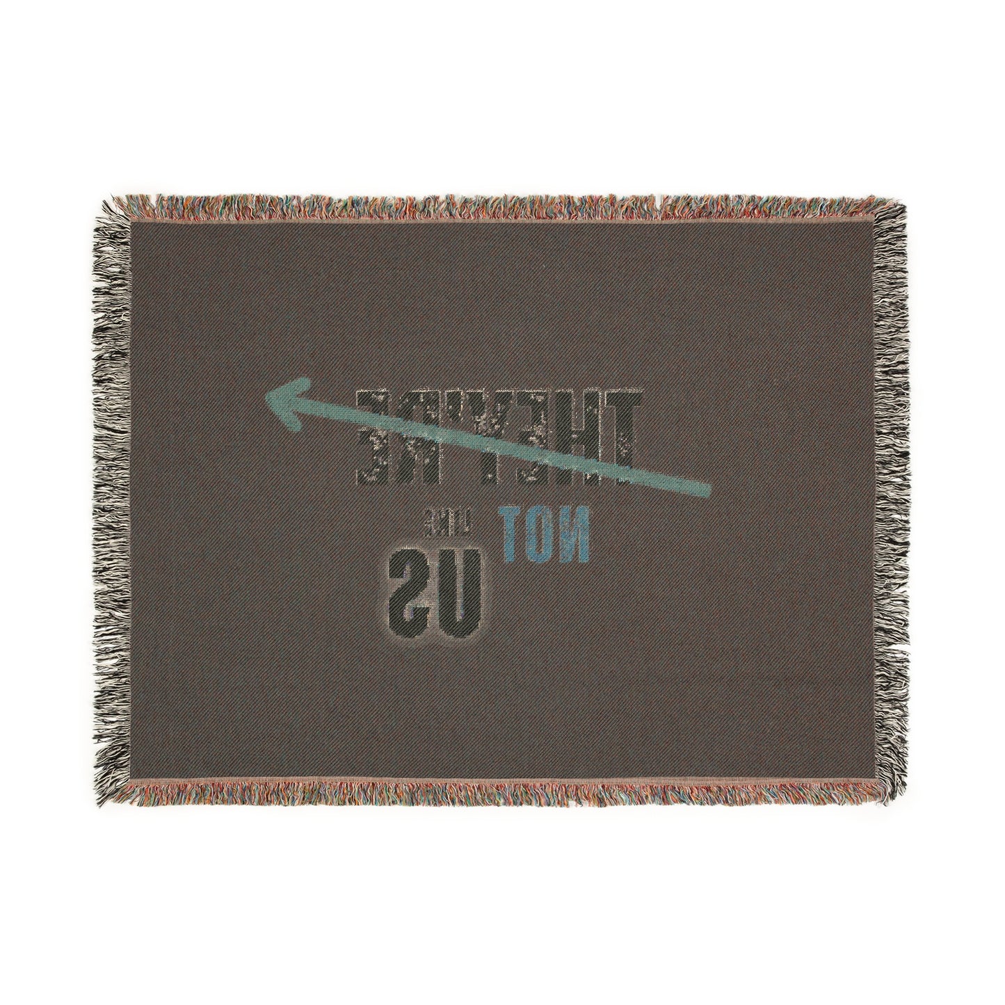 Cozy Woven Blanket - 'They’re Not Like Us' Design, Unique Home Decor for Comfort and Style
