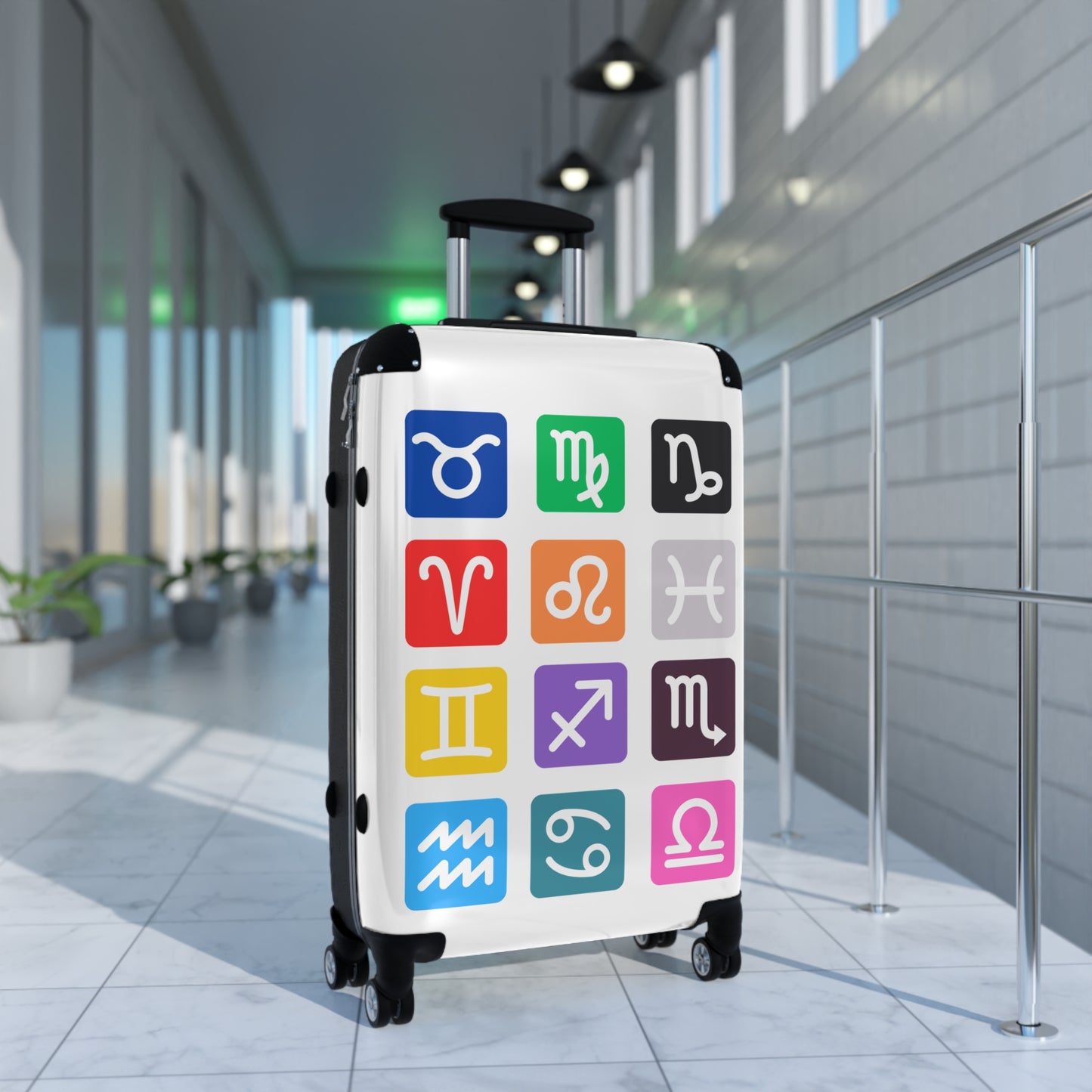 Zodiac Sign Suitcase, Astrology Travel Luggage, Personalized Carry-On, Perfect Gift for Travelers, Horoscope Lovers, Unique Baggage
