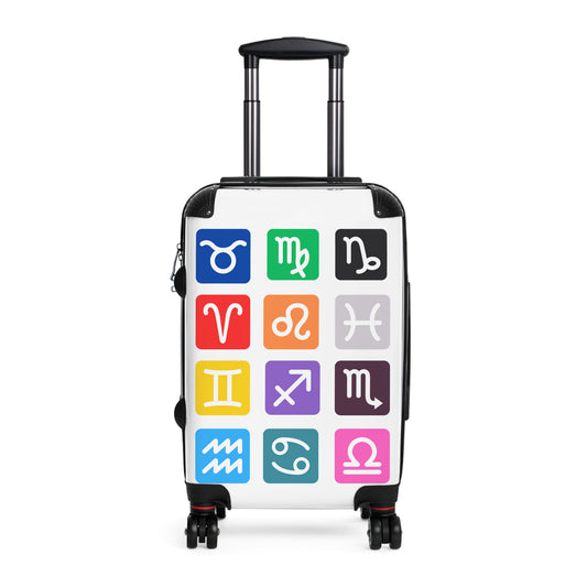Zodiac Sign Suitcase, Astrology Travel Luggage, Personalized Carry-On, Perfect Gift for Travelers, Horoscope Lovers, Unique Baggage