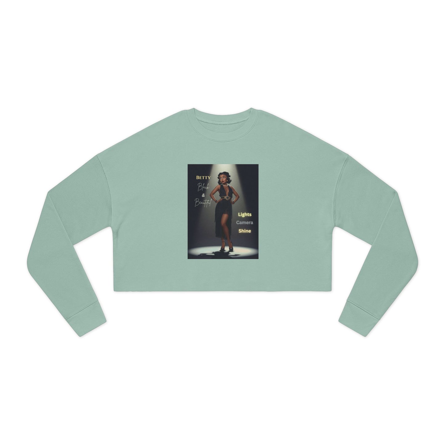 Chic Women's Cropped Sweatshirt Black Betty Boop, Trendy Winter Apparel, Perfect Gift for Her, Fashion Statement