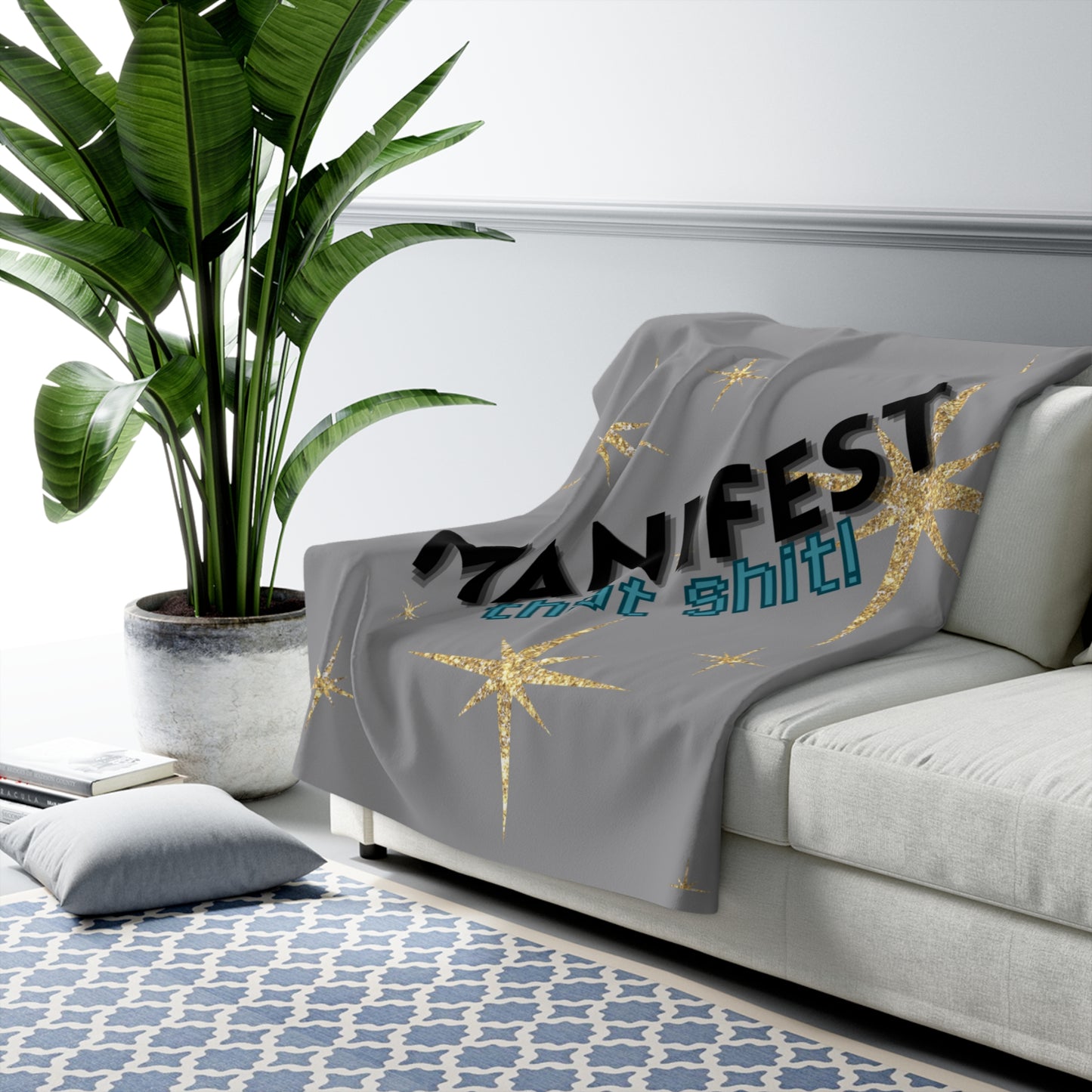 Manifest Sherpa Fleece Blanket