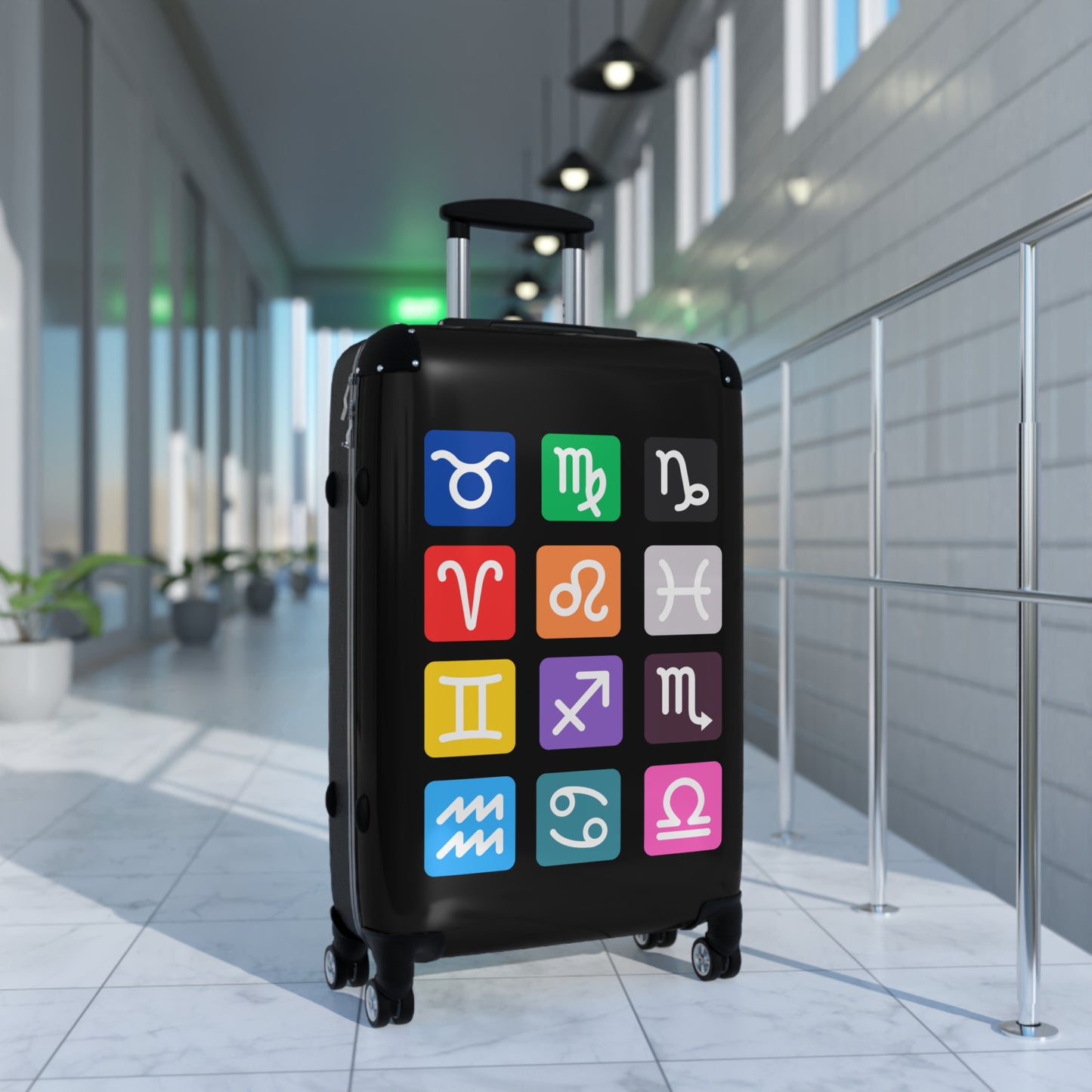 Suitcase, Astrology Travel Luggage, Personalized Carry-On, Perfect Gift for Travelers, Horoscope Lovers, Unique Baggage