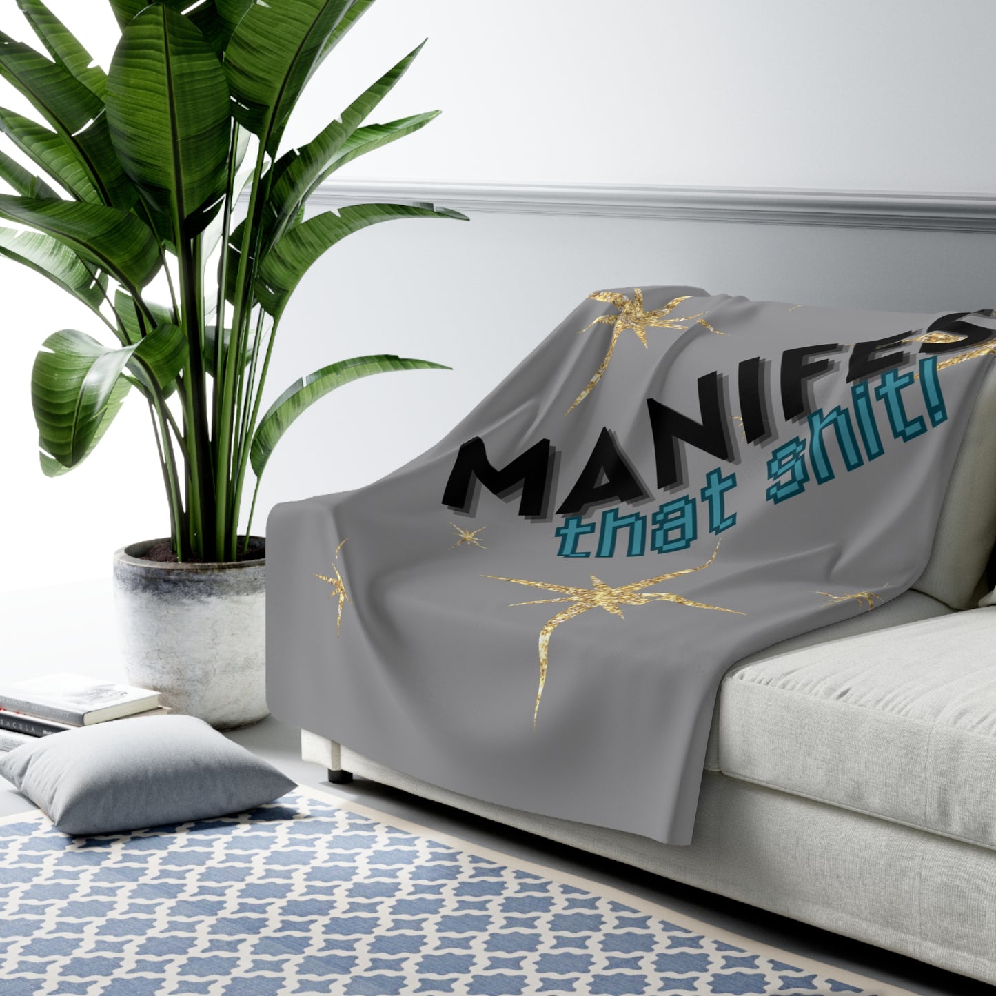 Manifest Sherpa Fleece Blanket