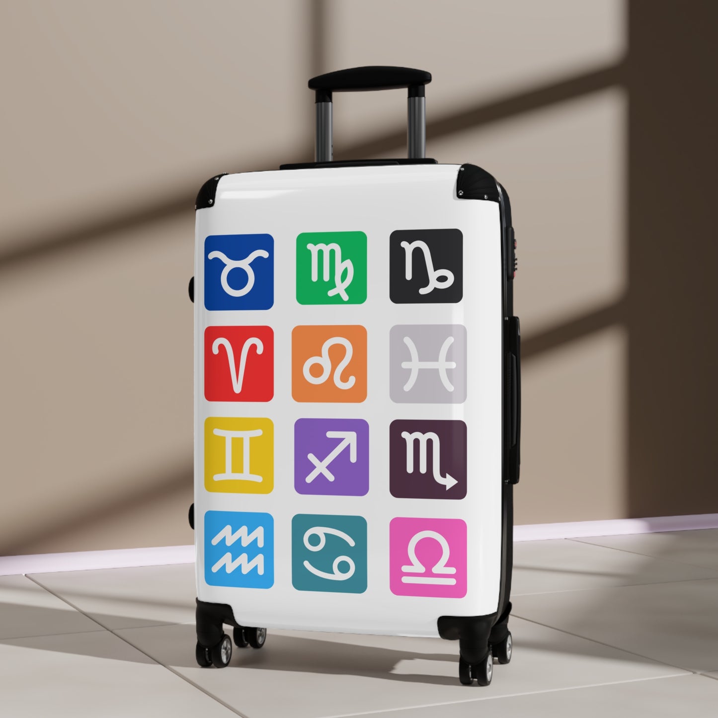 Zodiac Sign Suitcase, Astrology Travel Luggage, Personalized Carry-On, Perfect Gift for Travelers, Horoscope Lovers, Unique Baggage