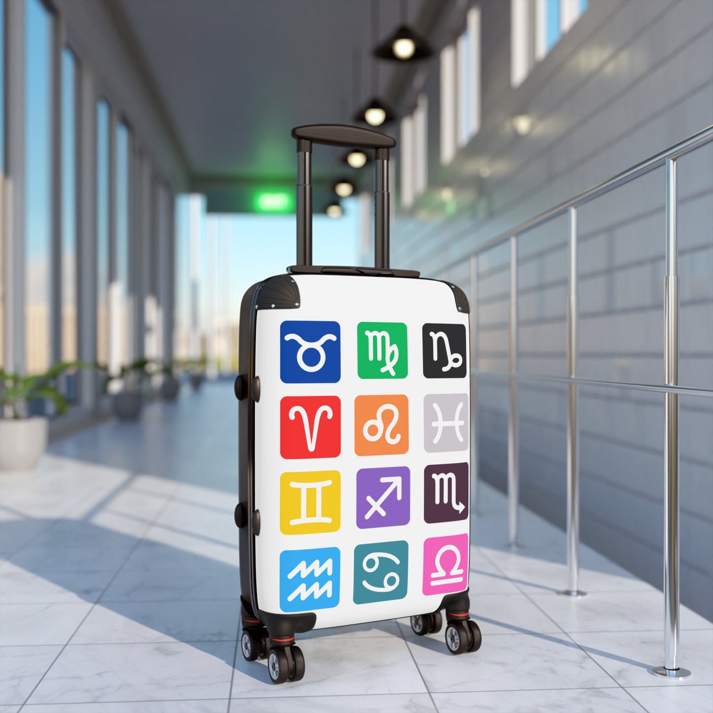 Zodiac Sign Suitcase, Astrology Travel Luggage, Personalized Carry-On, Perfect Gift for Travelers, Horoscope Lovers, Unique Baggage