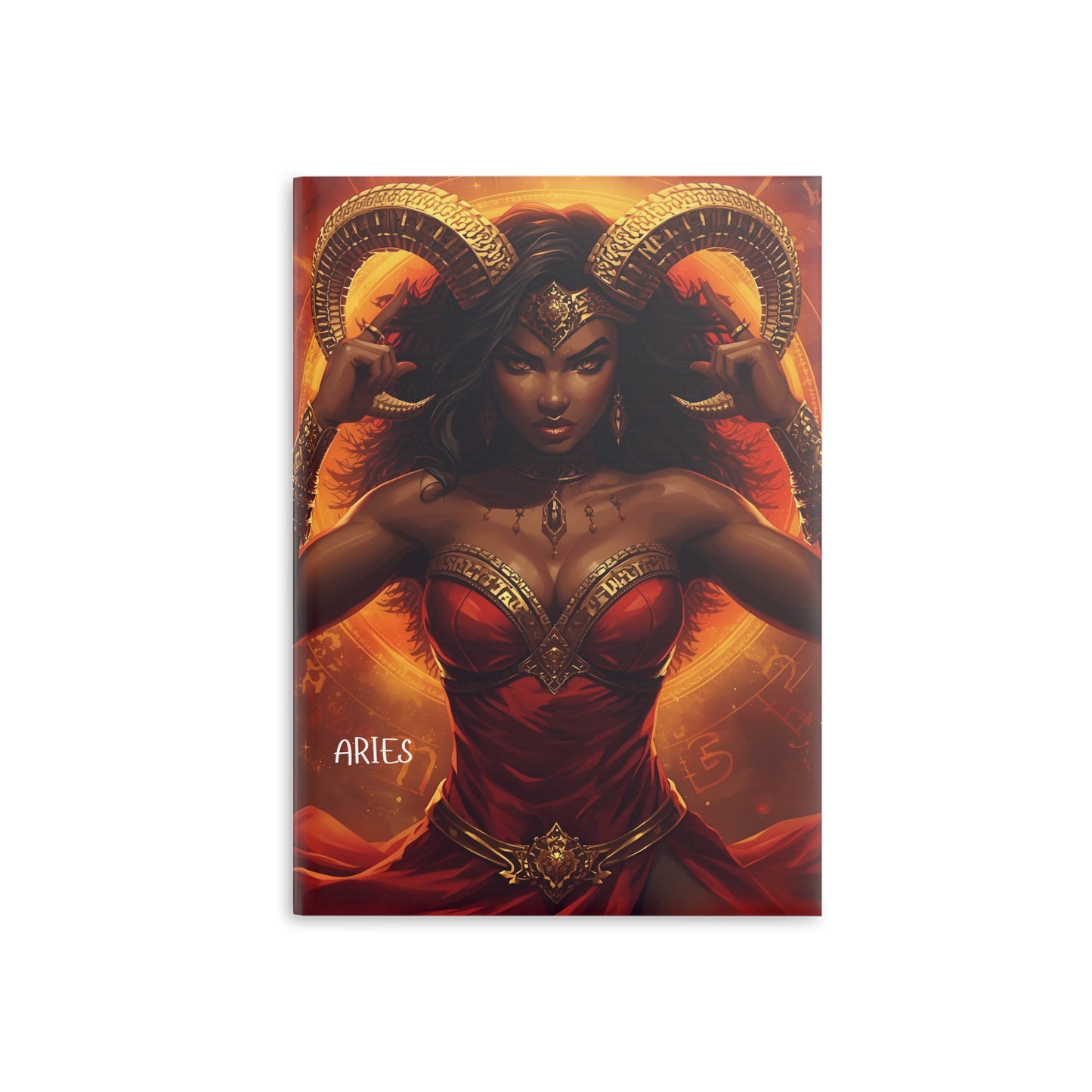 Aries Mythical Hardcover Notebook, Aries Journal, Gift for Astrology Lovers, Unique Writing Journal, Zodiac Planner, Inspiring Notebooks