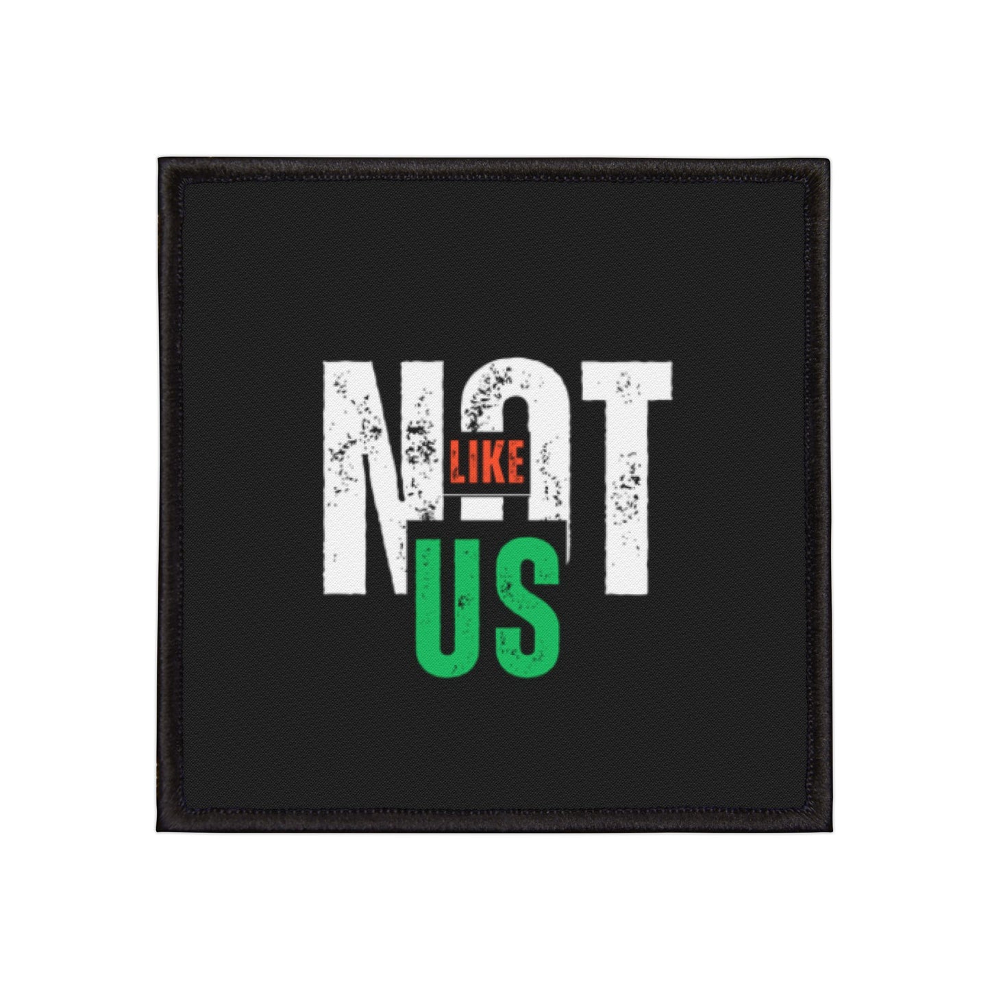 Cool Iron-On Patches - "NOT LIKE US" Design - Trendy, Fashionable Embellishments for Jackets and Bags