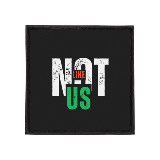 Cool Iron-On Patches - "NOT LIKE US" Design - Trendy, Fashionable Embellishments for Jackets and Bags