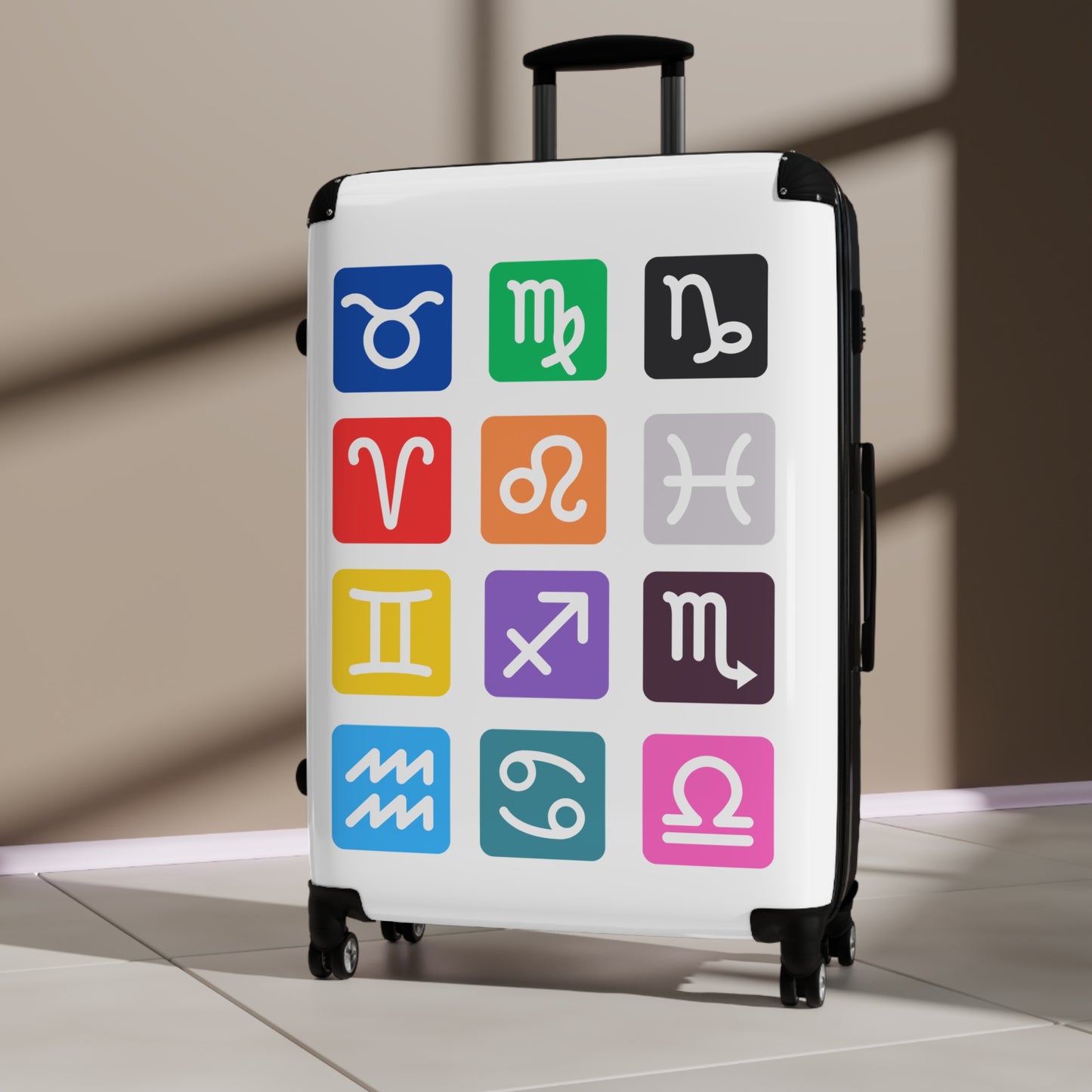 Zodiac Sign Suitcase, Astrology Travel Luggage, Personalized Carry-On, Perfect Gift for Travelers, Horoscope Lovers, Unique Baggage