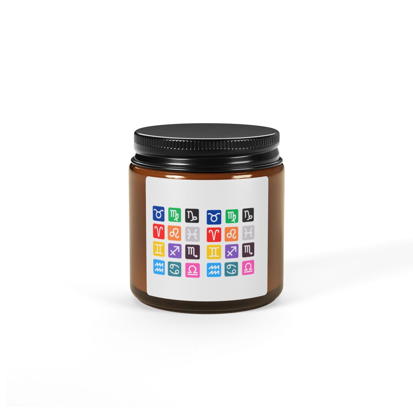 Scented Soy Candle, Astrology Candle for Home, Gift for Her, Soy Wax Candle, Horoscope Decor, Amber Jar Candle Zodiac Candle