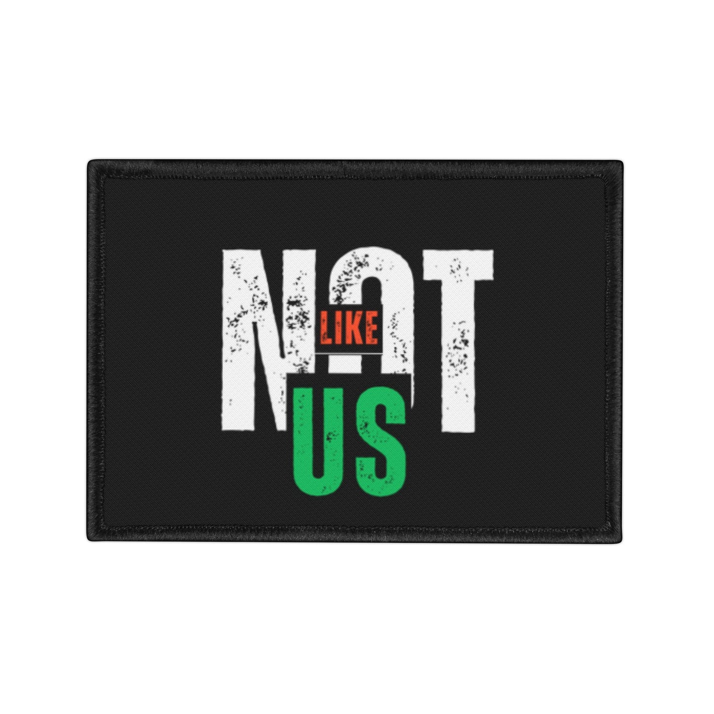 Cool Iron-On Patches - "NOT LIKE US" Design - Trendy, Fashionable Embellishments for Jackets and Bags