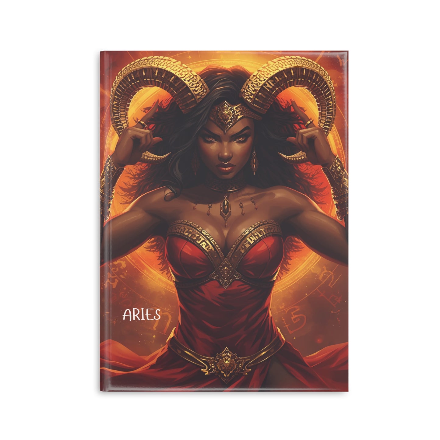 Aries Mythical Hardcover Notebook, Aries Journal, Gift for Astrology Lovers, Unique Writing Journal, Zodiac Planner, Inspiring Notebooks