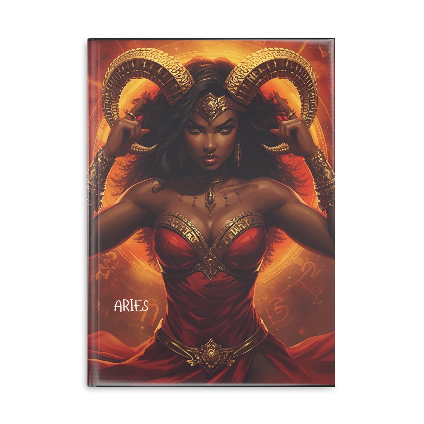 Aries Mythical Hardcover Notebook, Aries Journal, Gift for Astrology Lovers, Unique Writing Journal, Zodiac Planner, Inspiring Notebooks