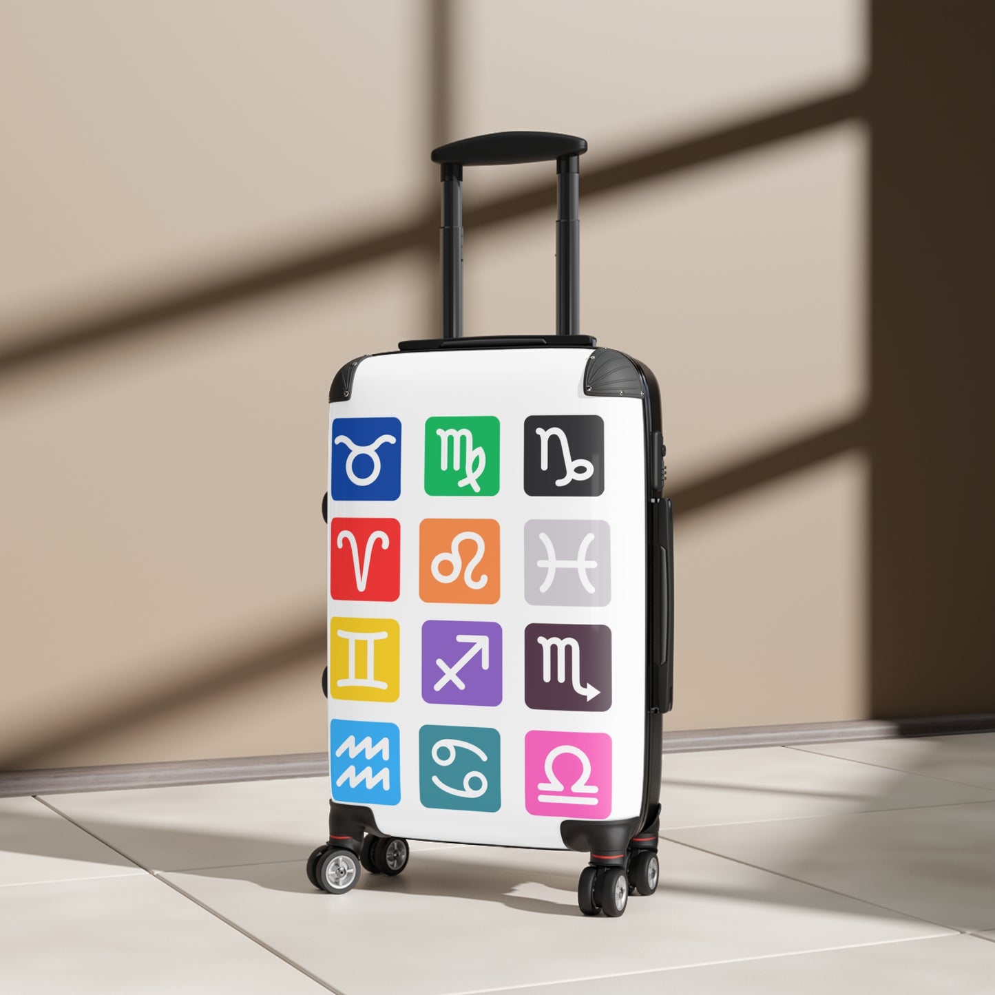 Zodiac Sign Suitcase, Astrology Travel Luggage, Personalized Carry-On, Perfect Gift for Travelers, Horoscope Lovers, Unique Baggage